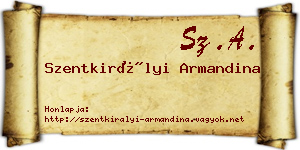 Szentkirályi Armandina névjegykártya